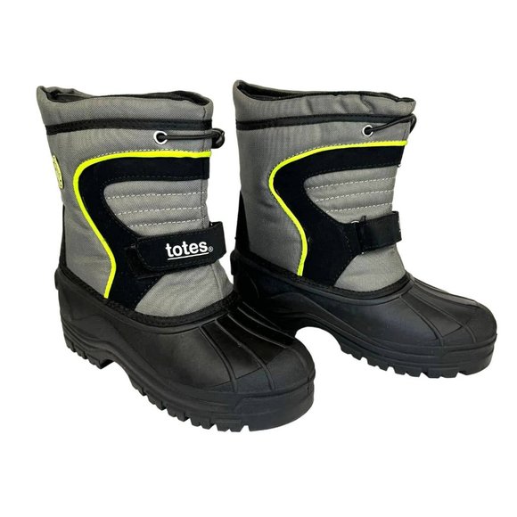 totes Other - TOTES | Black & Gray Waterproof Thermal Winter Survivor Snow Boots | Kid's 4